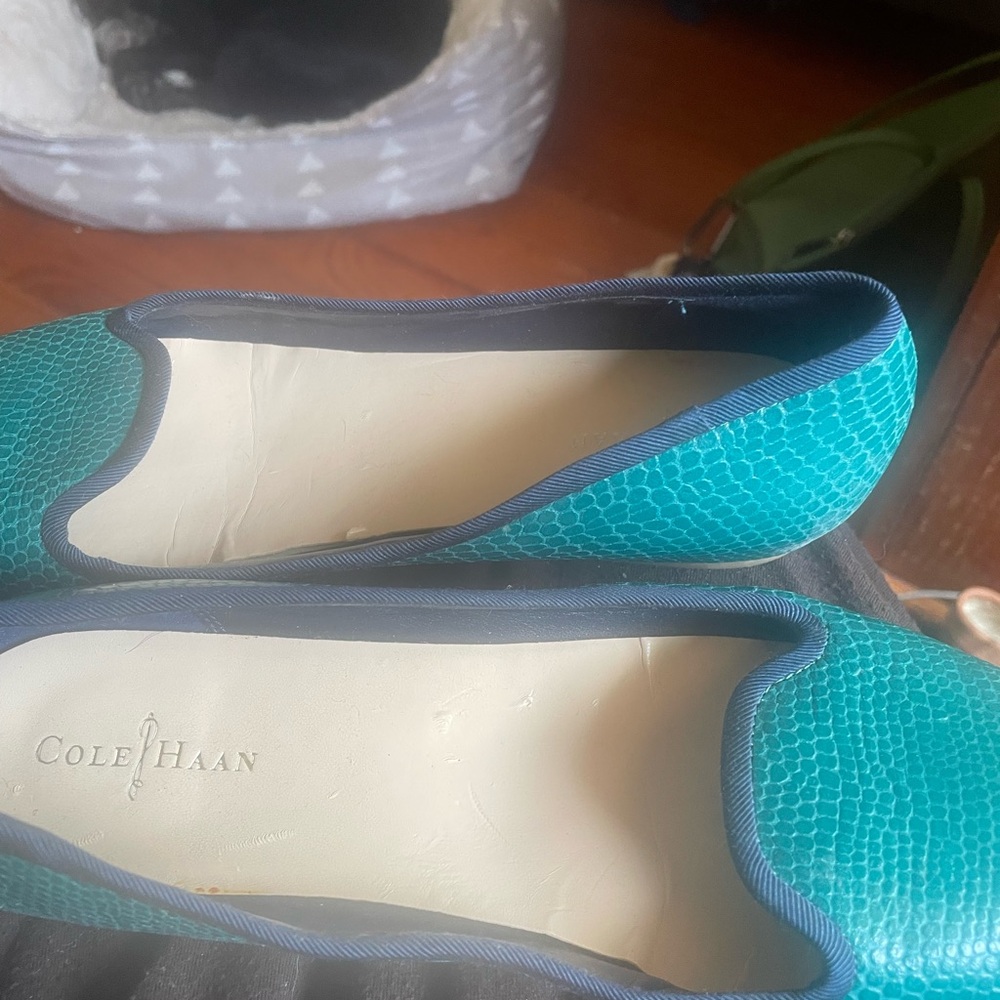Cole Hahn aqua flats
